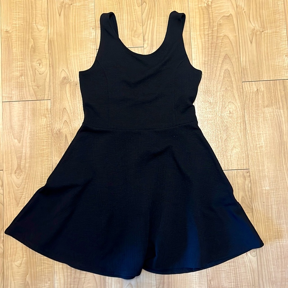 Simple Black Fit n Flare Dress